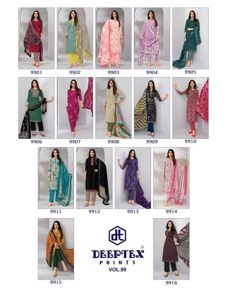 DEEPTEX MISS INDIA VOL-99 PURE COTTON DRESS MATERIAL