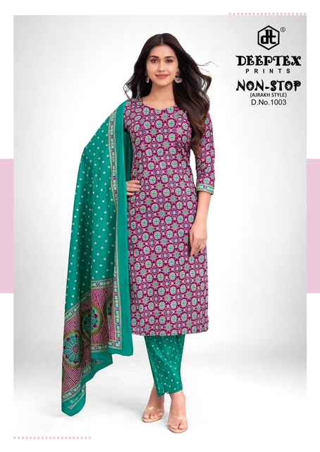 DEEPTEX NON STOP AJRAKH VOL-1 PURE COTTON PRINTEDDRESS MATERIAL