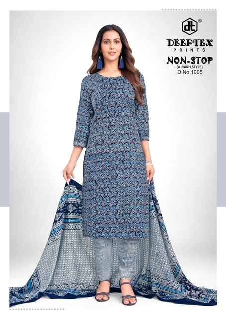 DEEPTEX NON STOP AJRAKH VOL-1 PURE COTTON PRINTEDDRESS MATERIAL