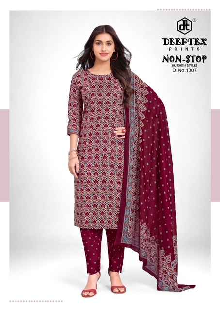 DEEPTEX NON STOP AJRAKH VOL-1 PURE COTTON PRINTEDDRESS MATERIAL
