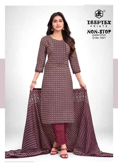 DEEPTEX NON STOP AJRAKH VOL-1 PURE COTTON PRINTEDDRESS MATERIAL