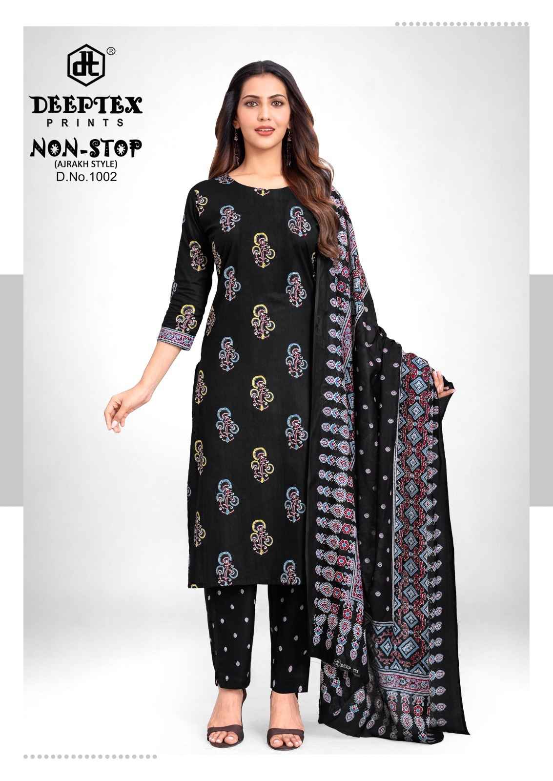 DEEPTEX NON STOP AJRAKH VOL-1 PURE COTTON PRINTEDDRESS MATERIAL