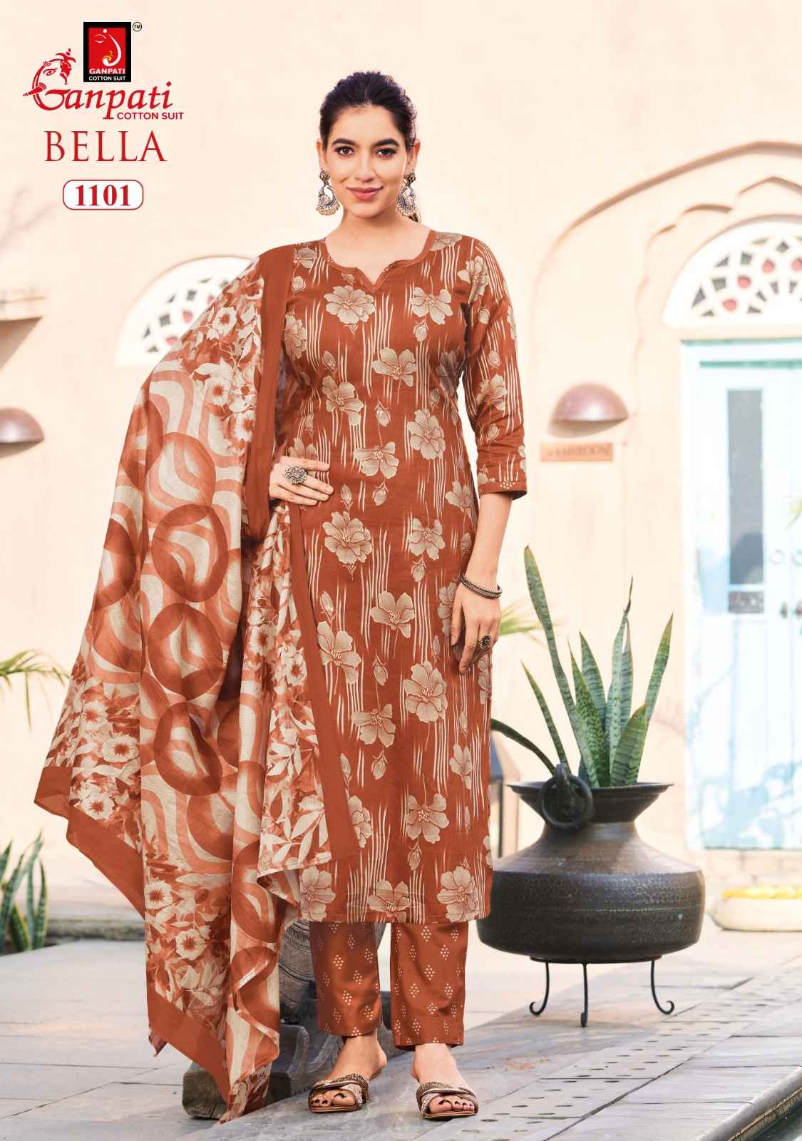 GANPATI BELLA VOL-11 PURE COTTON PRINTED DRESS MATERIAL