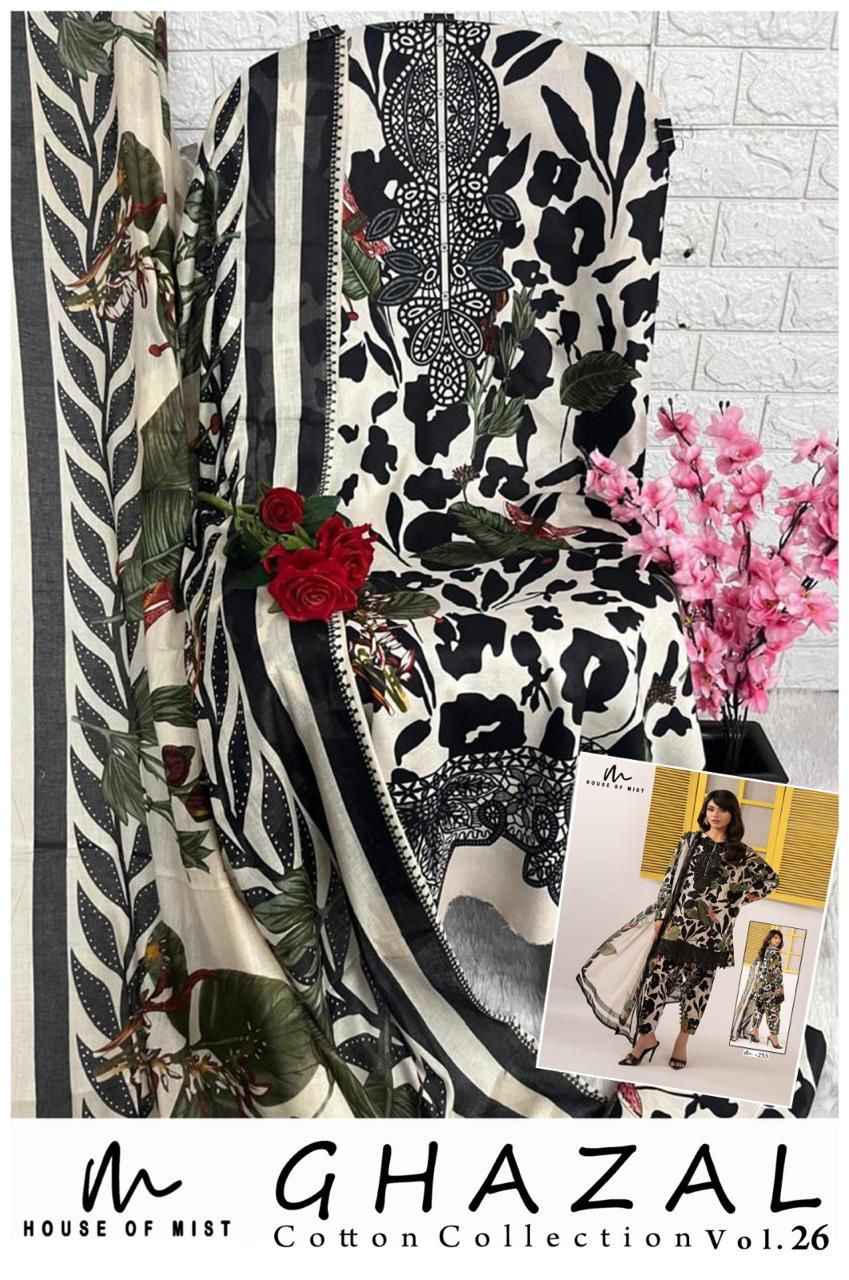 HOUSE OF MIST GHAZAL VOL-26 PURE COTTON DRESS MATERIAL 