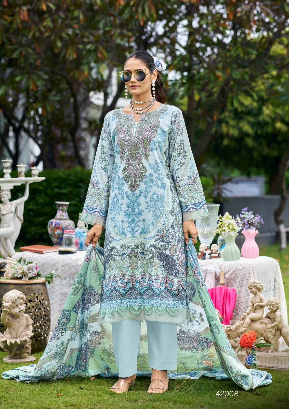 ISHAAL GULMOHAR VOL-42 PURE LAWN PRINTED DRESS MATERIAL 