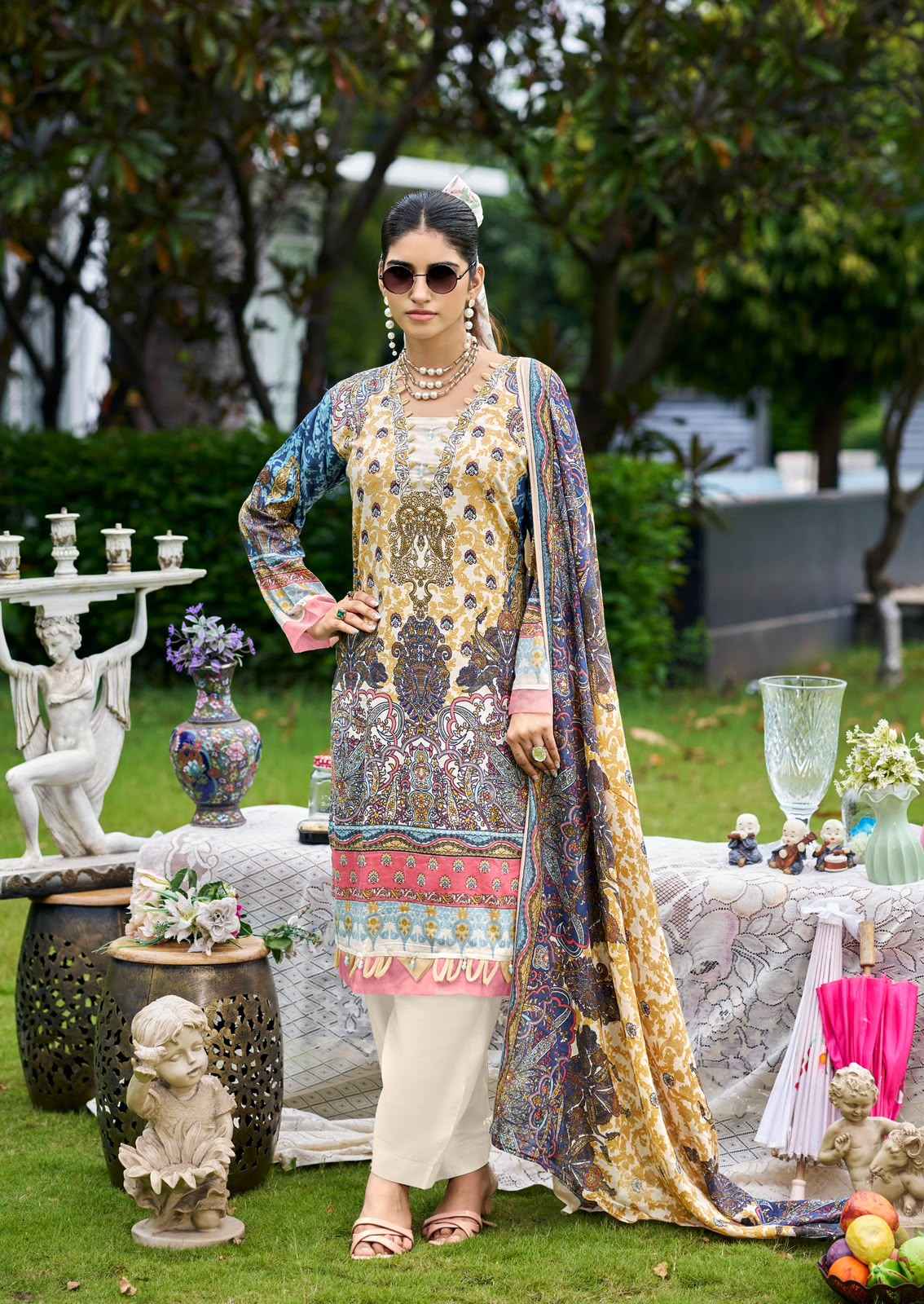 ISHAAL GULMOHAR VOL-42 PURE LAWN PRINTED DRESS MATERIAL 