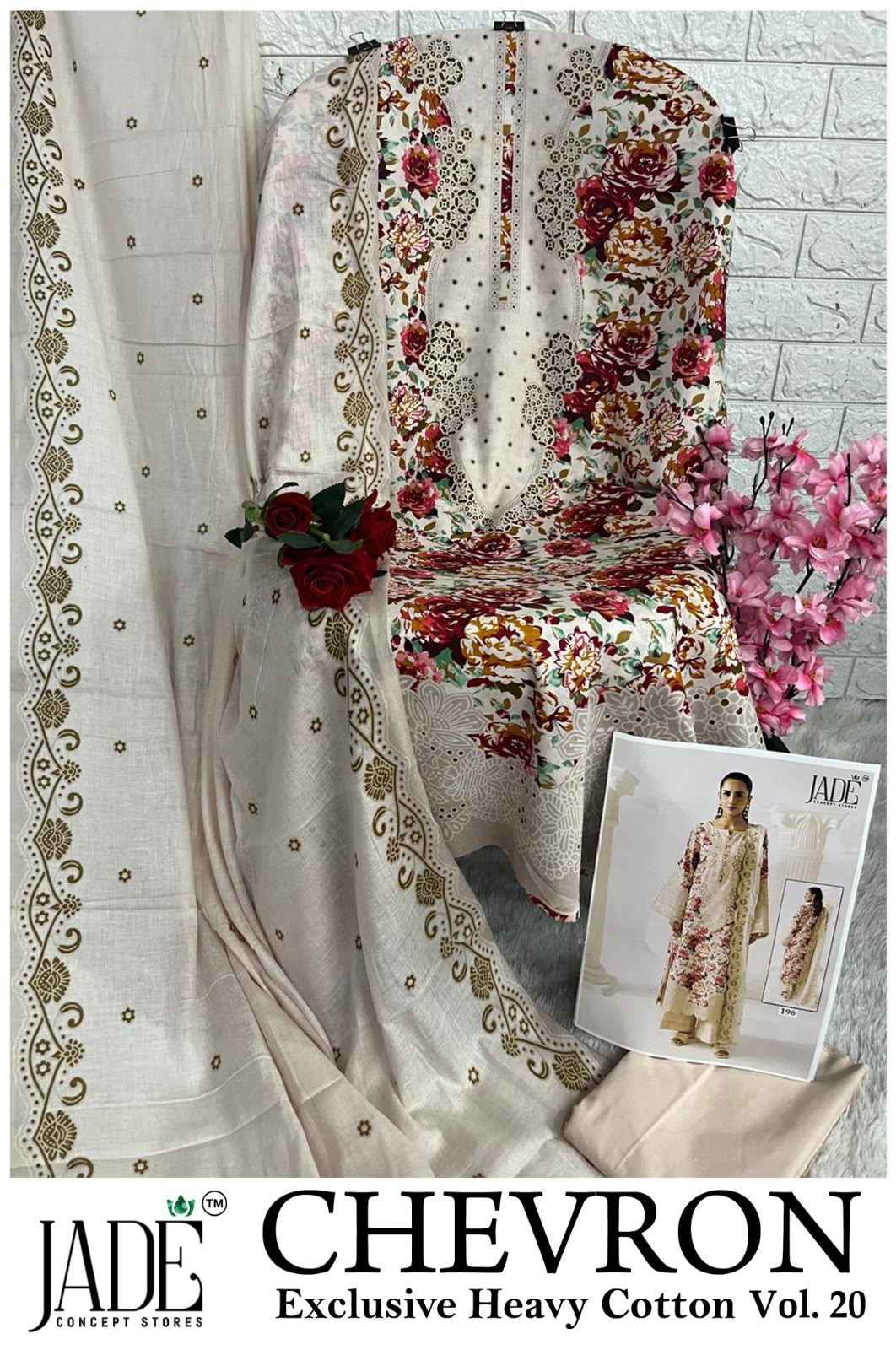 JADE CHEVRON VOL-20 EXCLUSIVE HEAVY COTTON DRESS MATERIAL