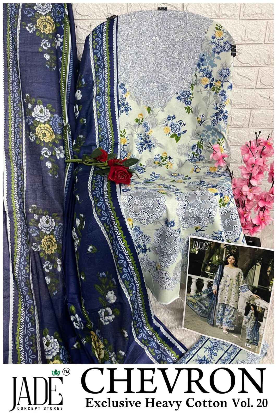 JADE CHEVRON VOL-20 EXCLUSIVE HEAVY COTTON DRESS MATERIAL