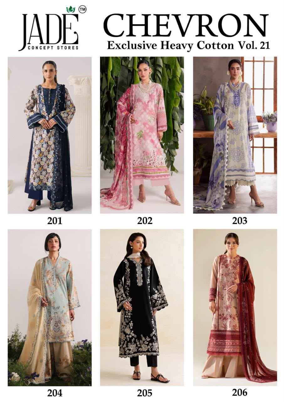 JADE CHEVRON VOL-21 EXCLUSIVE HEAVY COTTON DRESS MATERIAL