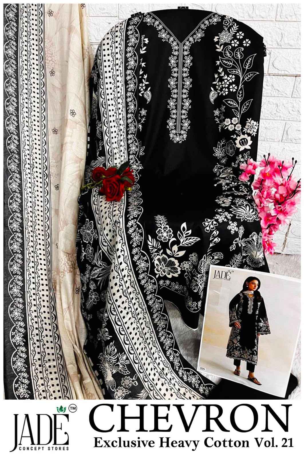 JADE CHEVRON VOL-21 EXCLUSIVE HEAVY COTTON DRESS MATERIAL
