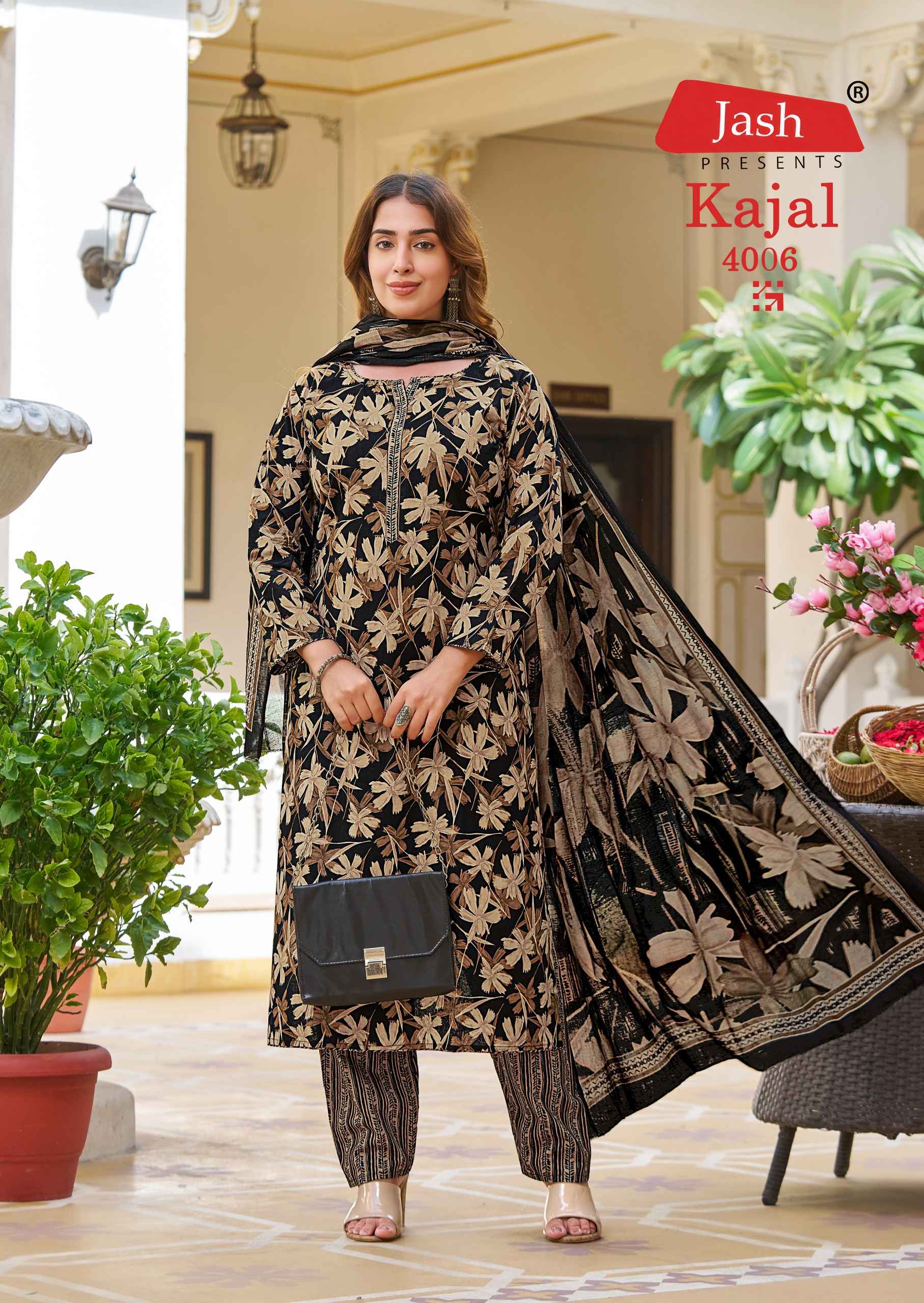 JASH KAJAL VOL-4 PURE COTTON PRINTED DRESS MATERIAL