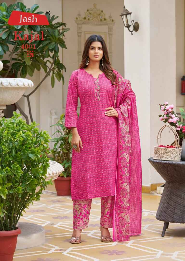 JASH KAJAL VOL-4 PURE COTTON PRINTED DRESS MATERIAL