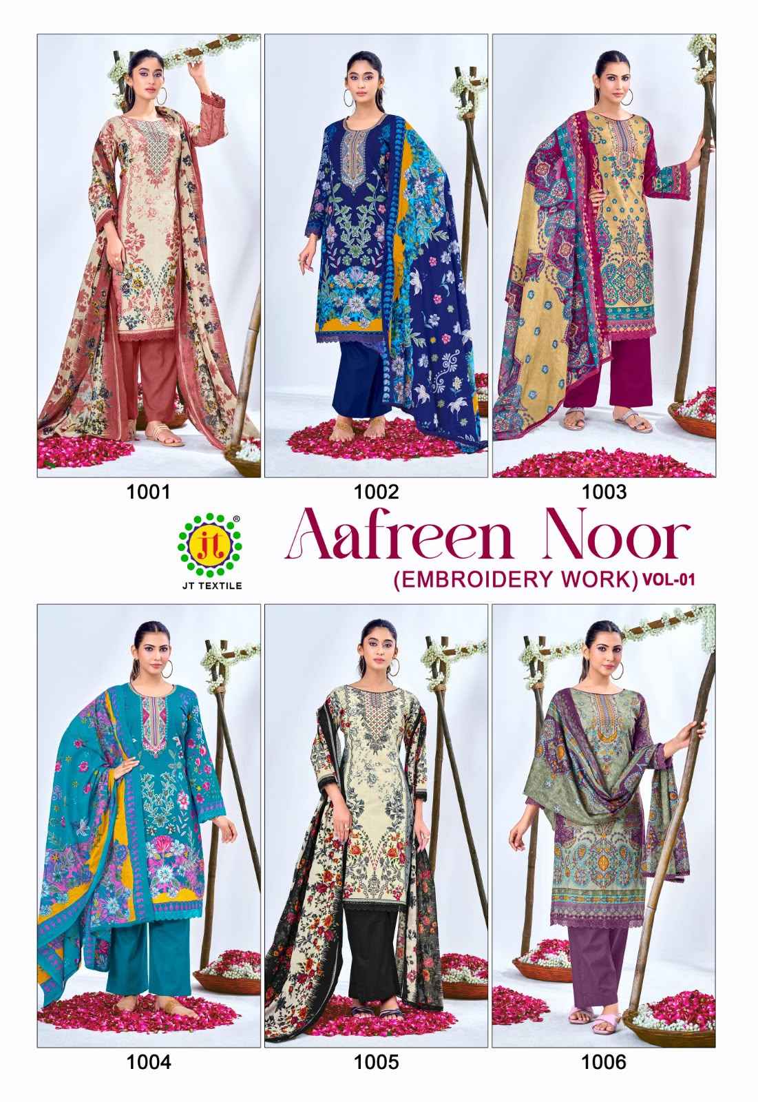 JT AAFREEN NOOR COTTON PREMIUM DRESS MATERIAL 