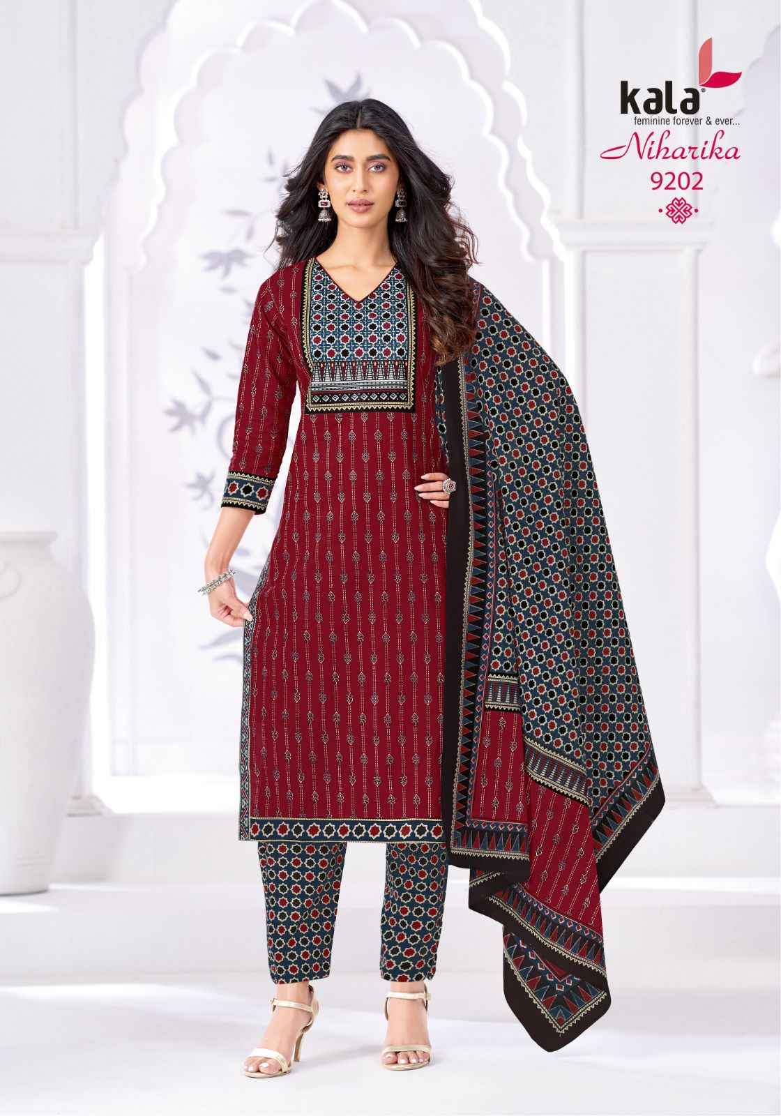 KALA NIHARIKA VOL-6 PURE COTTON READYMADE SUIT 