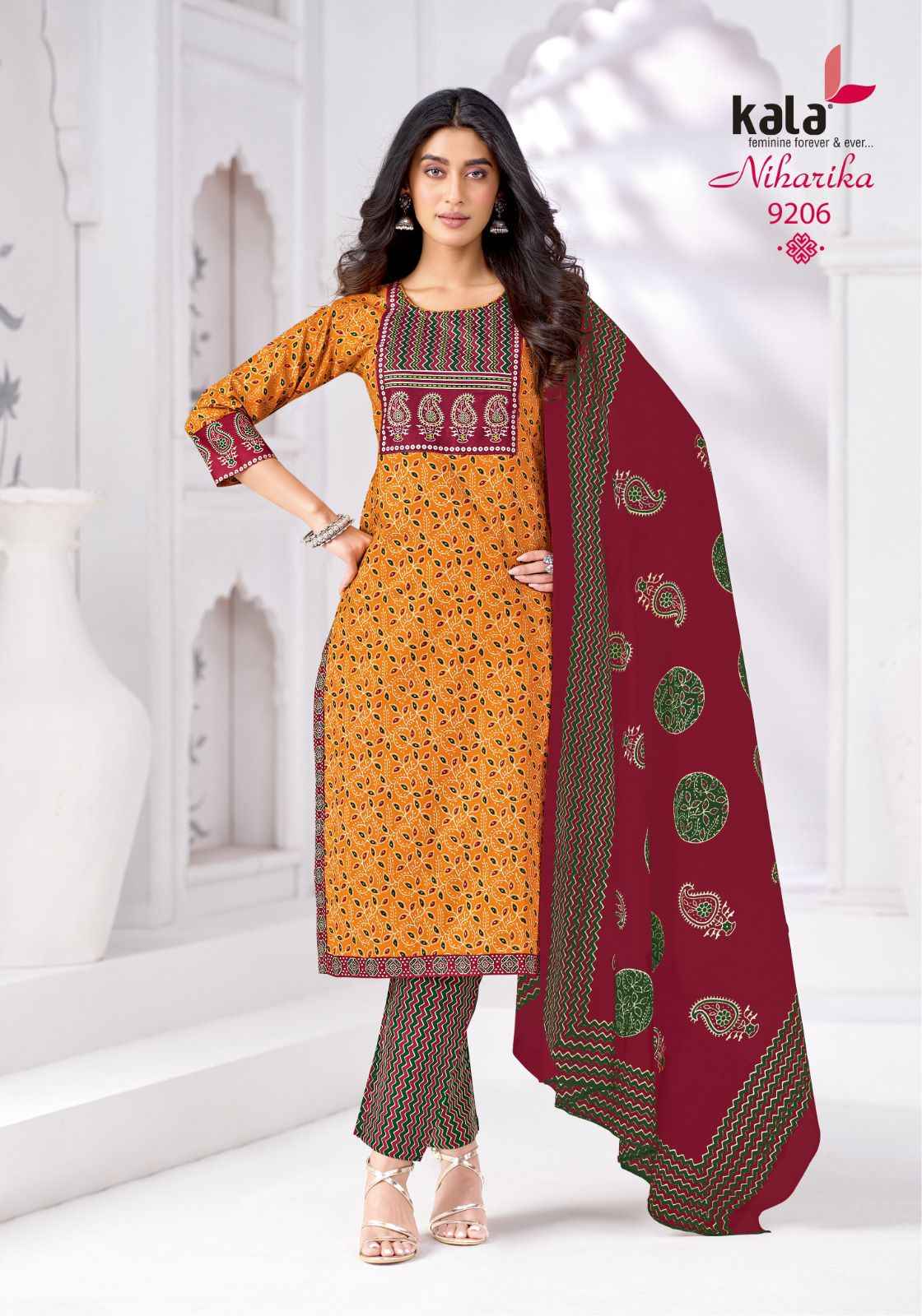 KALA NIHARIKA VOL-6 PURE COTTON READYMADE SUIT 