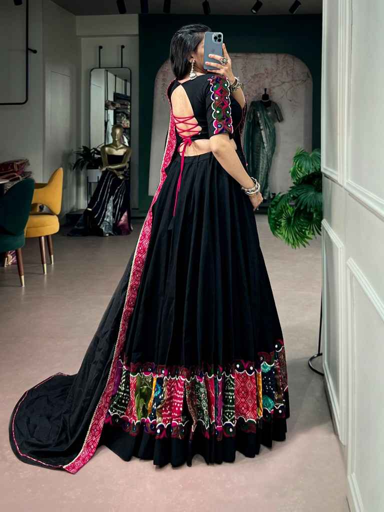 KHADI COTTON LEHENGA PATCHWORK NAVRATRI LEHENGA CHOLI