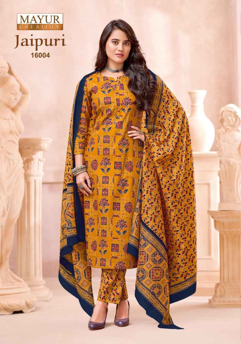 MAYUR JAIPURI VOL-16 PURE COTTON PRINTED DRESS MATERIAL 
