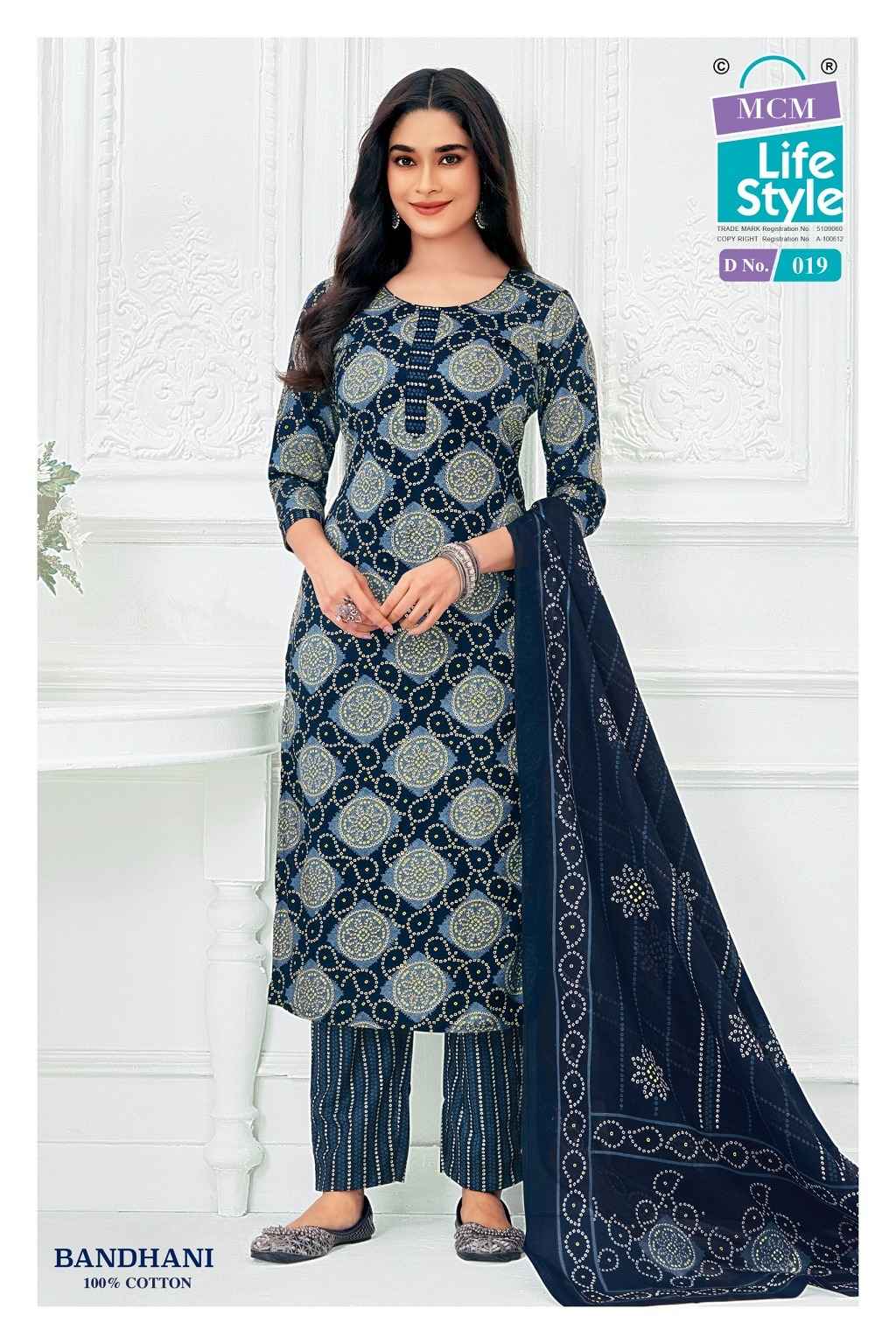 MCM BANDHANI VOL-1 PURE COTTON BANDHANI PRINTED READYMADSUIT