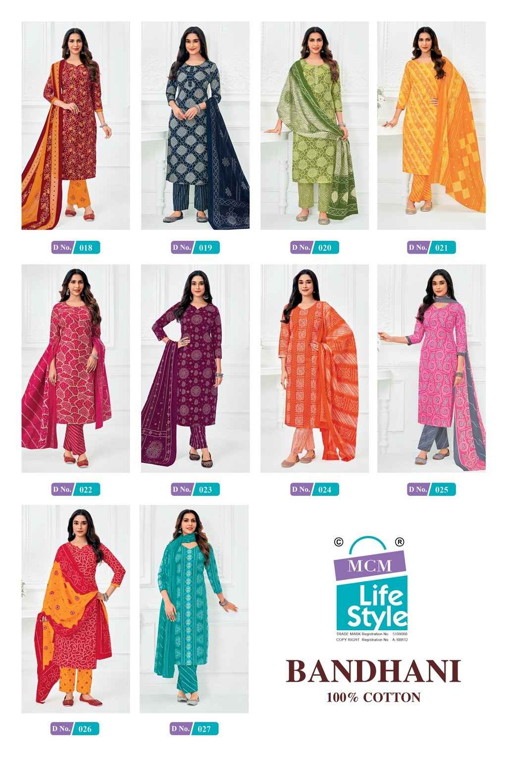 MCM BANDHANI VOL-1 PURE COTTON BANDHANI PRINTED READYMADSUIT