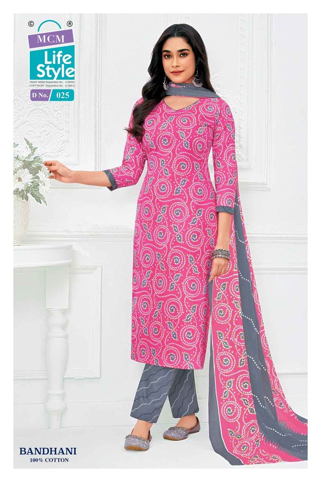 MCM BANDHANI VOL-1 PURE COTTON BANDHANI PRINTED READYMADSUIT