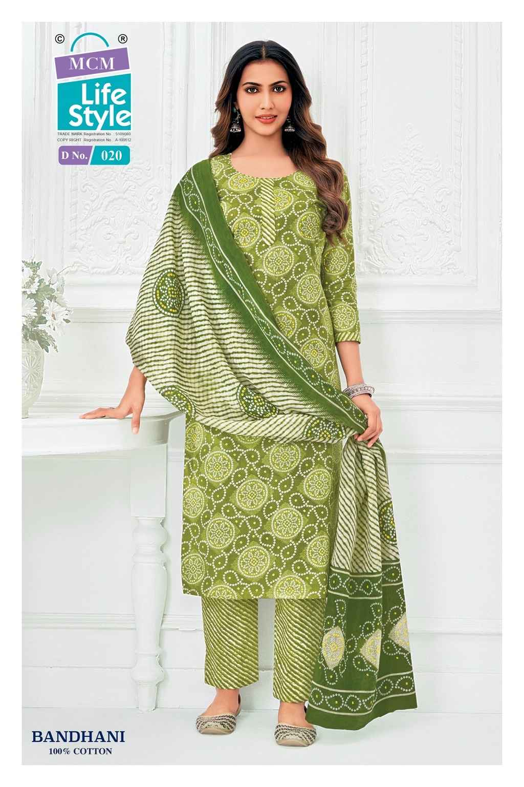 MCM BANDHANI VOL-1 PURE COTTON BANDHANI PRINTED READYMADSUIT