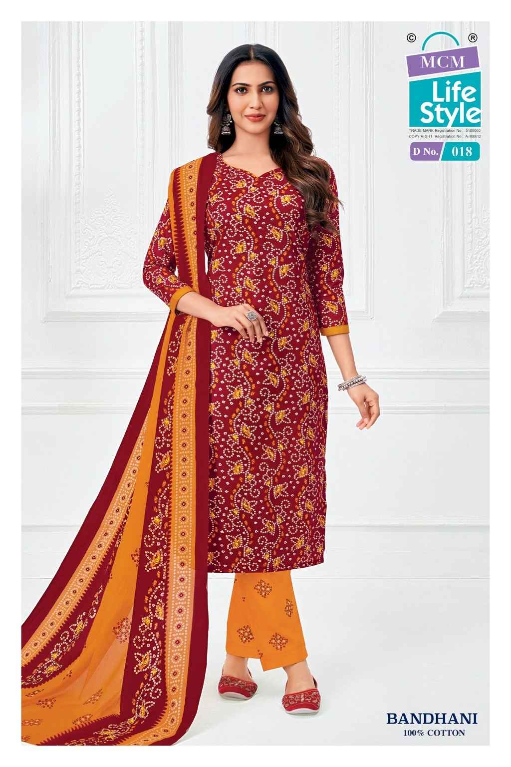MCM BANDHANI VOL-1 PURE COTTON BANDHANI PRINTED READYMADSUIT