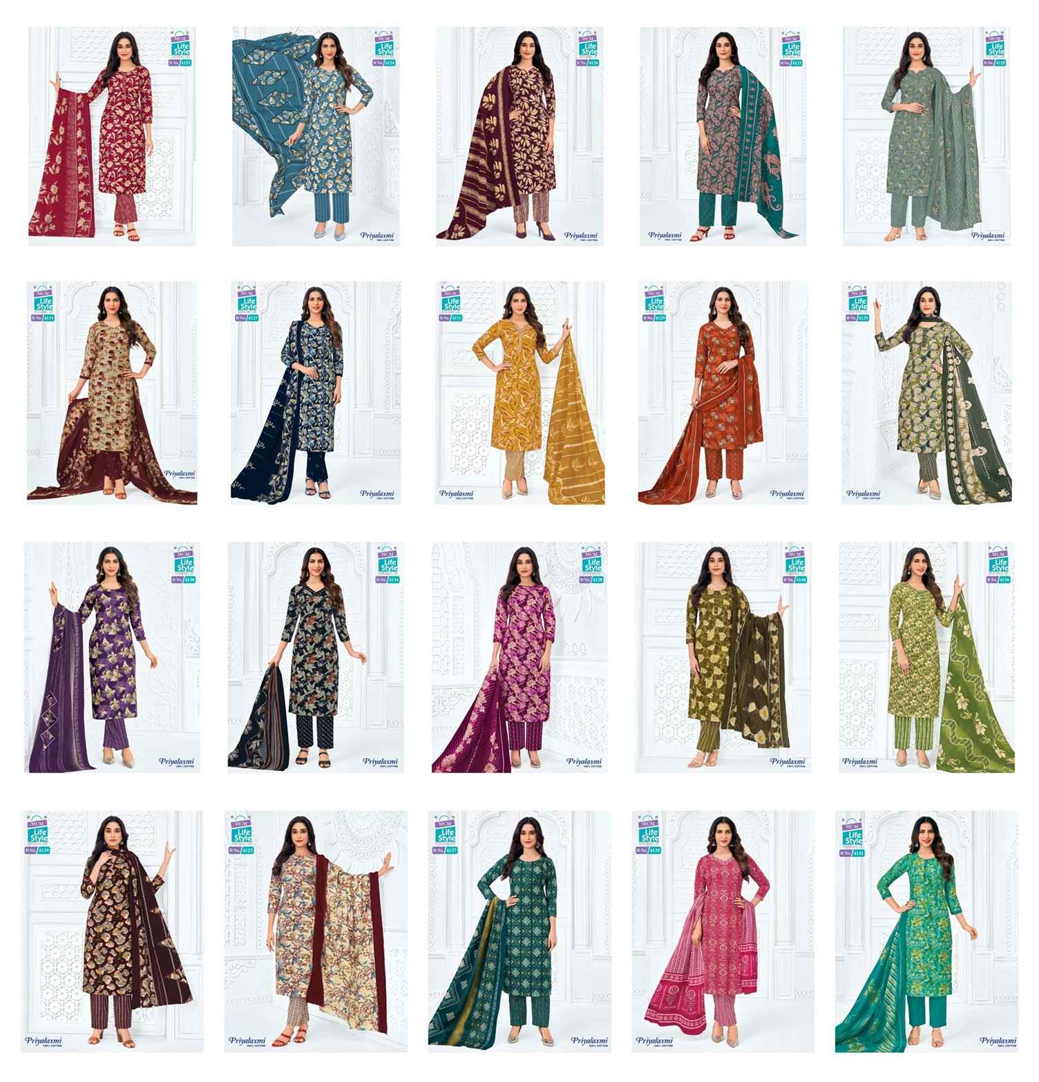 MCM PRIYALAXMI VOL-41 PURE COTTON PRINTED READYMADE SUIT 