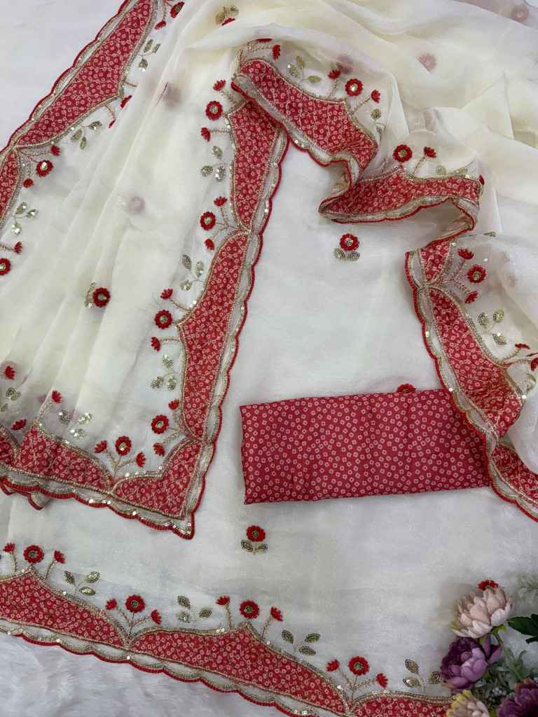 NC MOSS SILK APLIC WORK SAREE