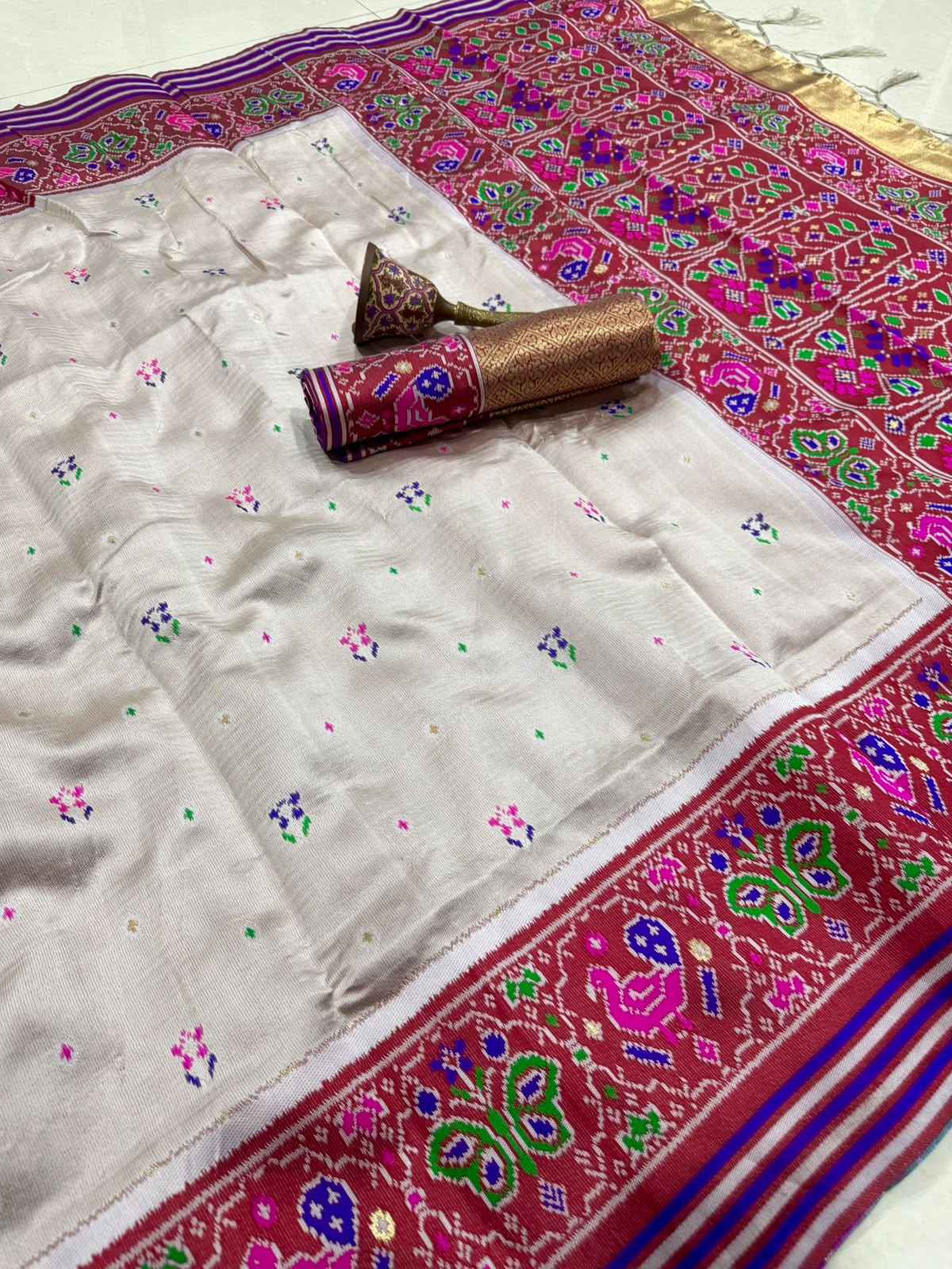 PURE PATOLA SILK ZARI WEAVING SAREE