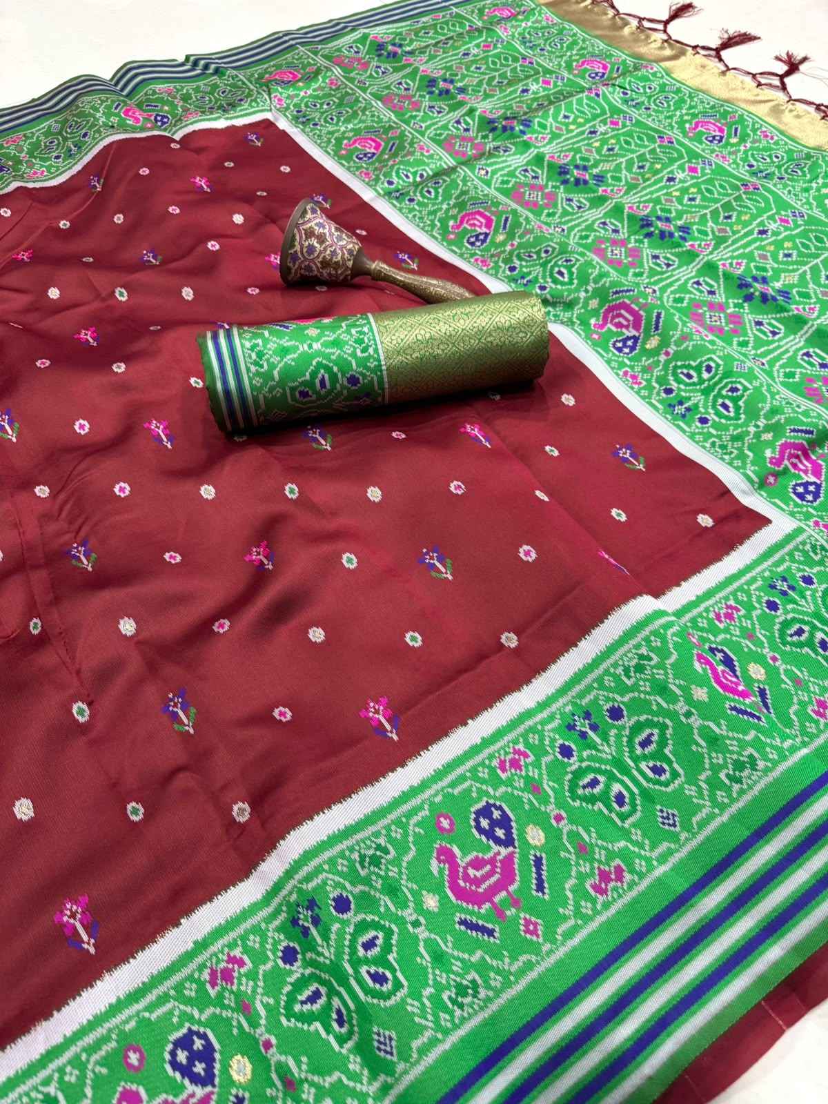 PURE PATOLA SILK ZARI WEAVING SAREE