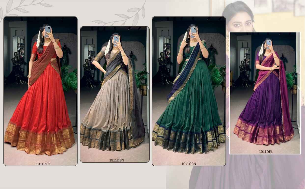 POLY COTTON ZARI WEAVING WORK LEHENGA CHOLI 
