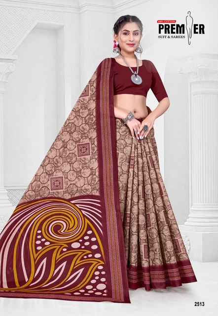 PREMIER SARAVANI VOL-25 COTTON PRINTED SAREE