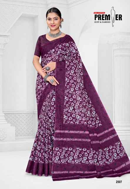 PREMIER SARAVANI VOL-25 COTTON PRINTED SAREE