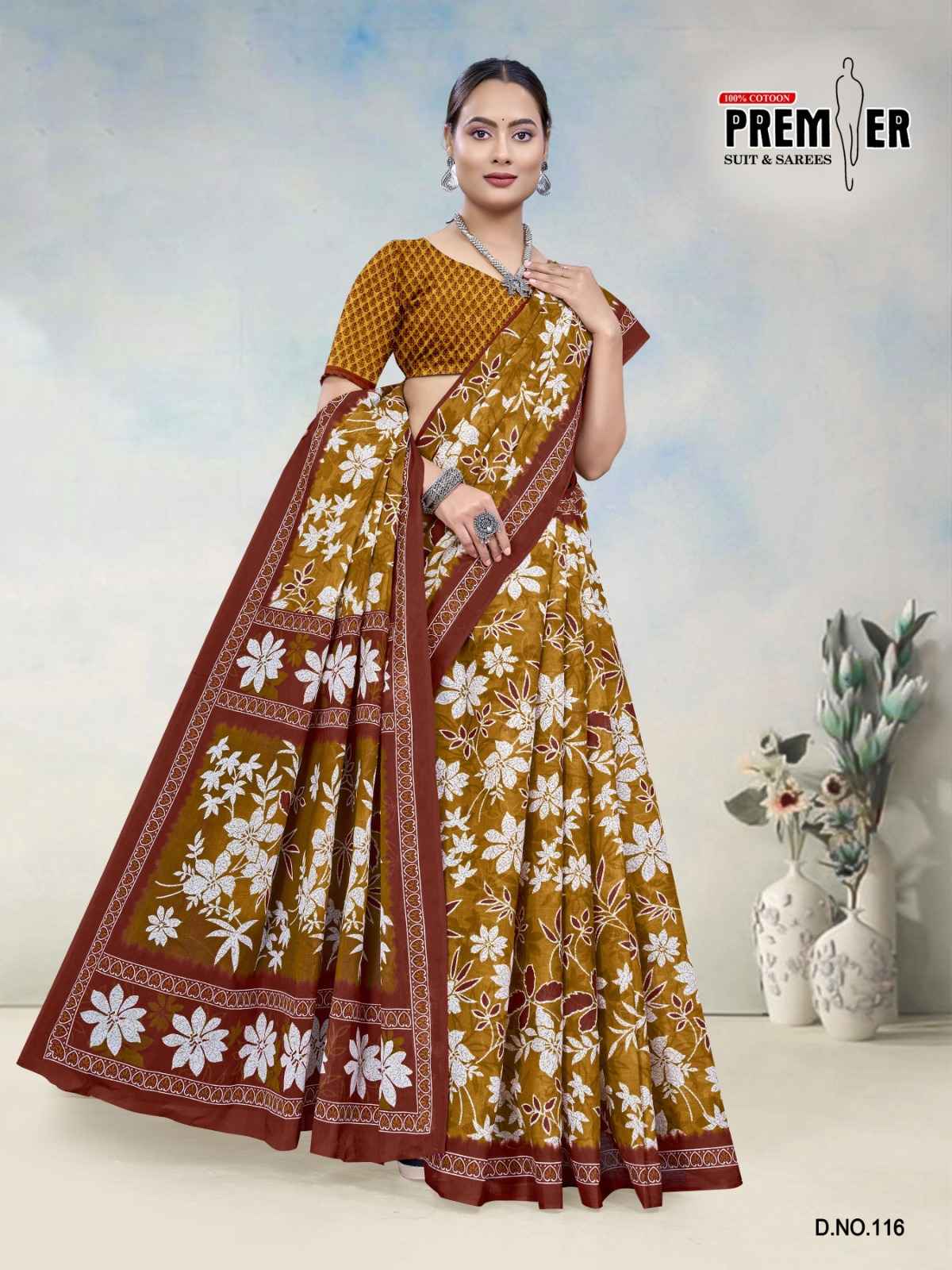 PREMIER SOUTH MALAI VOL-3 COTTON PRINTED SAREE