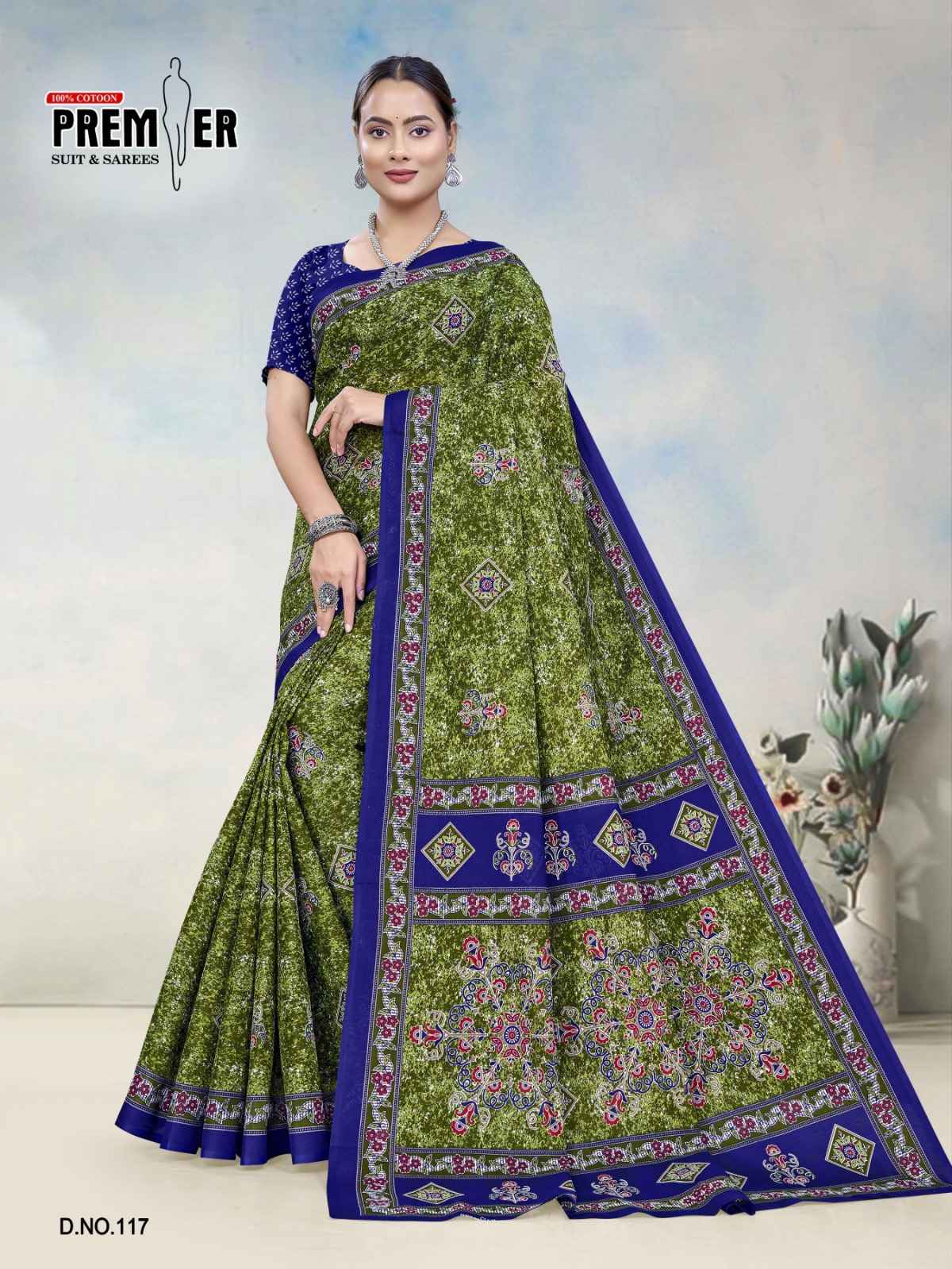 PREMIER SOUTH MALAI VOL-3 COTTON PRINTED SAREE