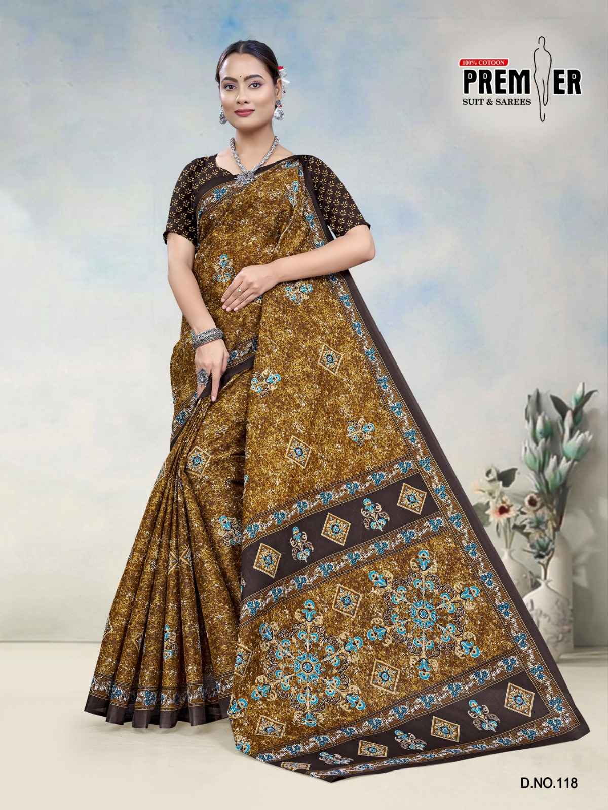 PREMIER SOUTH MALAI VOL-3 COTTON PRINTED SAREE