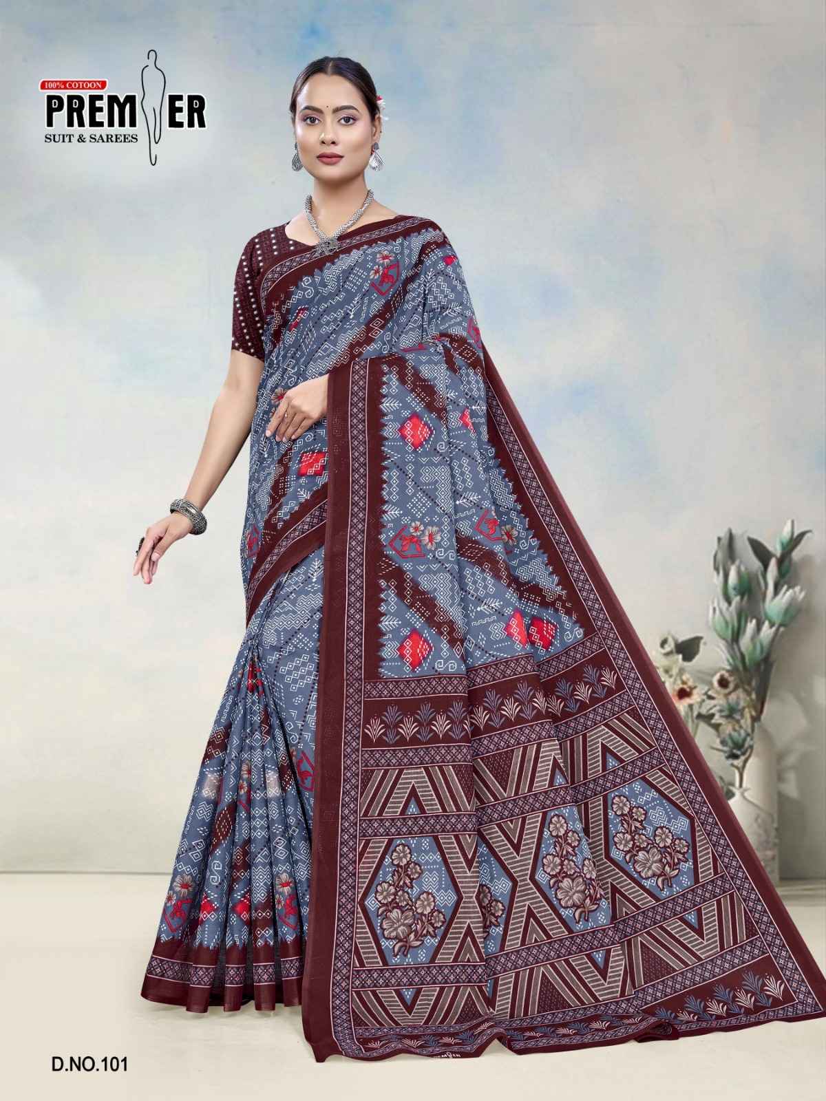 PREMIER SOUTH MALAI VOL-3 COTTON PRINTED SAREE