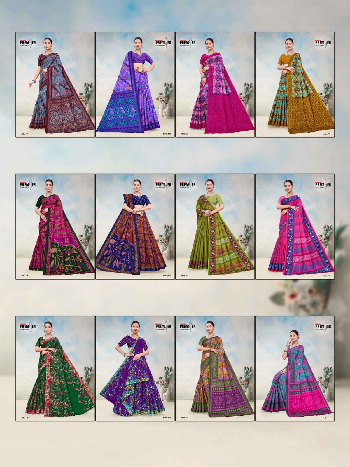 PREMIER SOUTH MALAI VOL-3 COTTON PRINTED SAREE