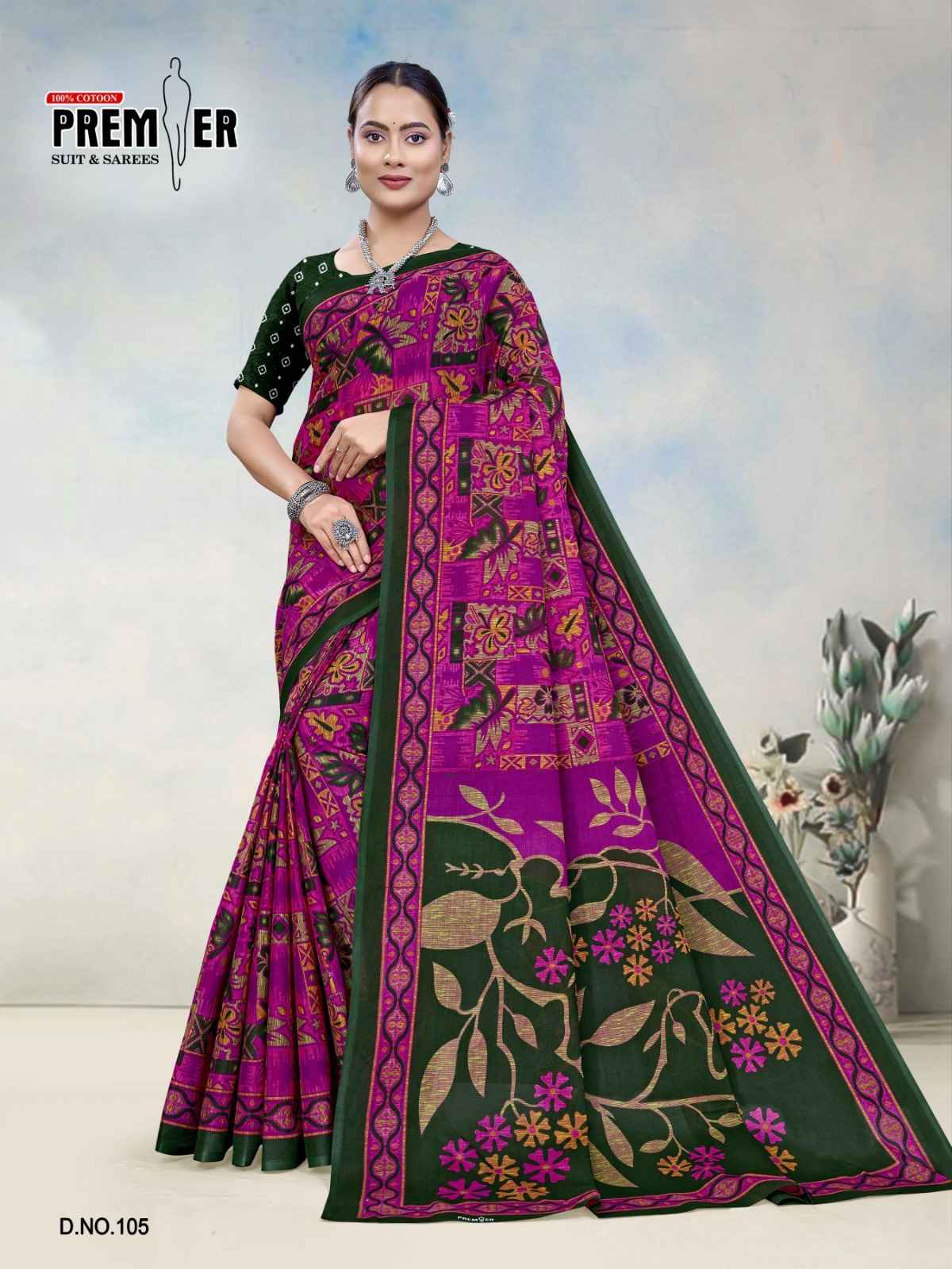PREMIER SOUTH MALAI VOL-3 COTTON PRINTED SAREE