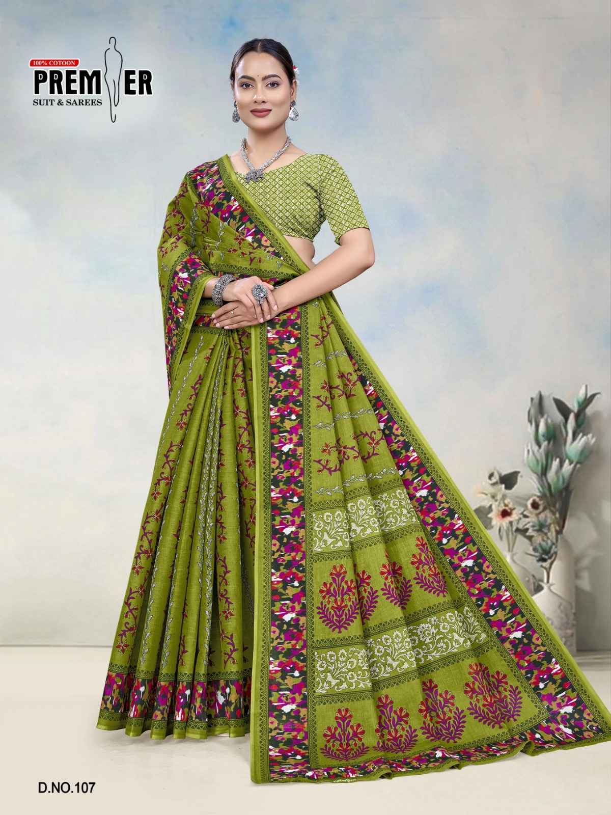 PREMIER SOUTH MALAI VOL-3 COTTON PRINTED SAREE