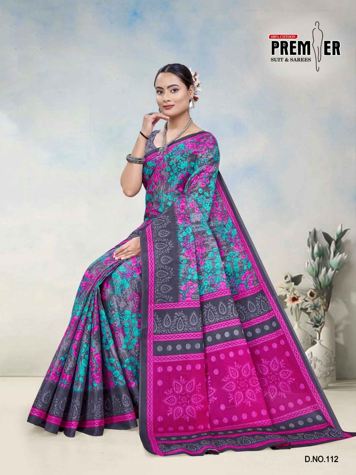 PREMIER SOUTH MALAI VOL-3 COTTON PRINTED SAREE