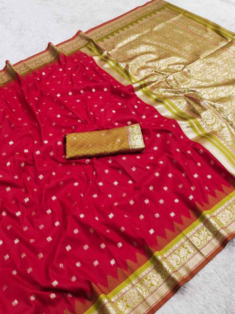 PREMIUM SOFT BANARASI SILK ZARI WEAVING SAREE MB126