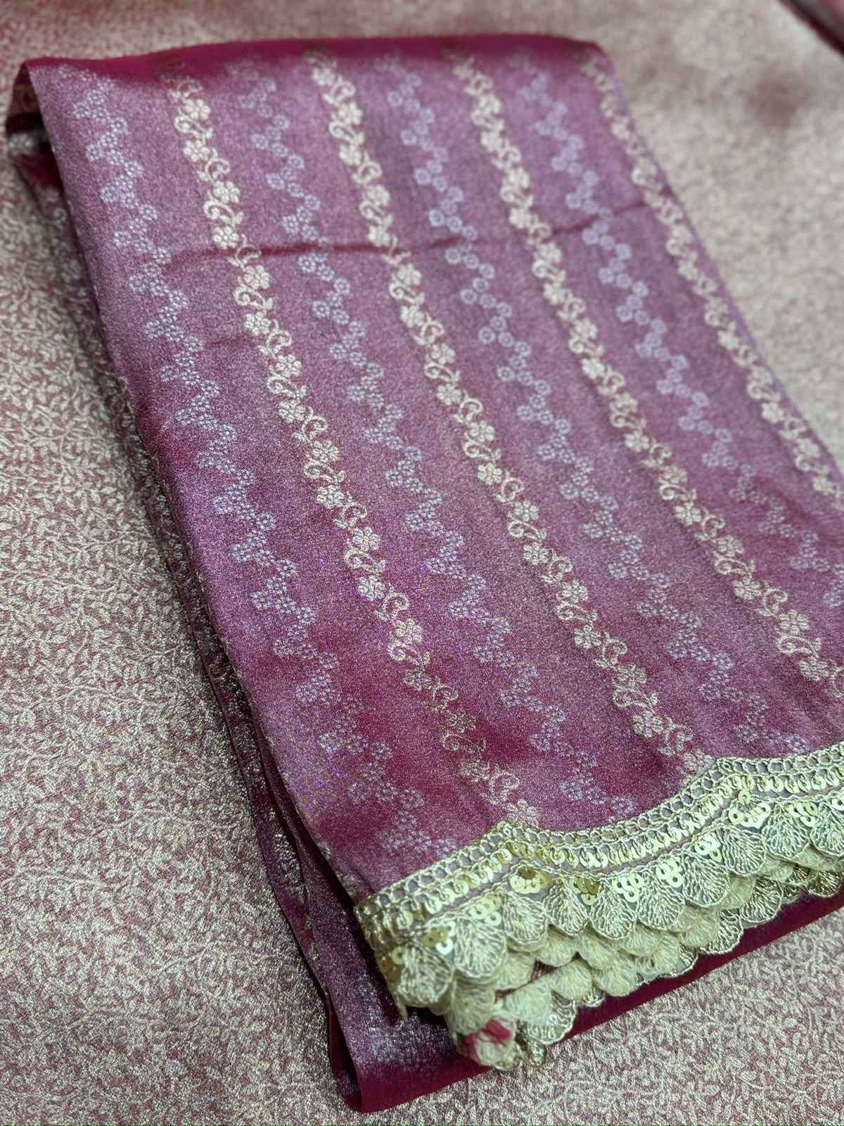 PURE BANARASI MULTI TISSUE SILK ZARI WEAVING SAREE 1