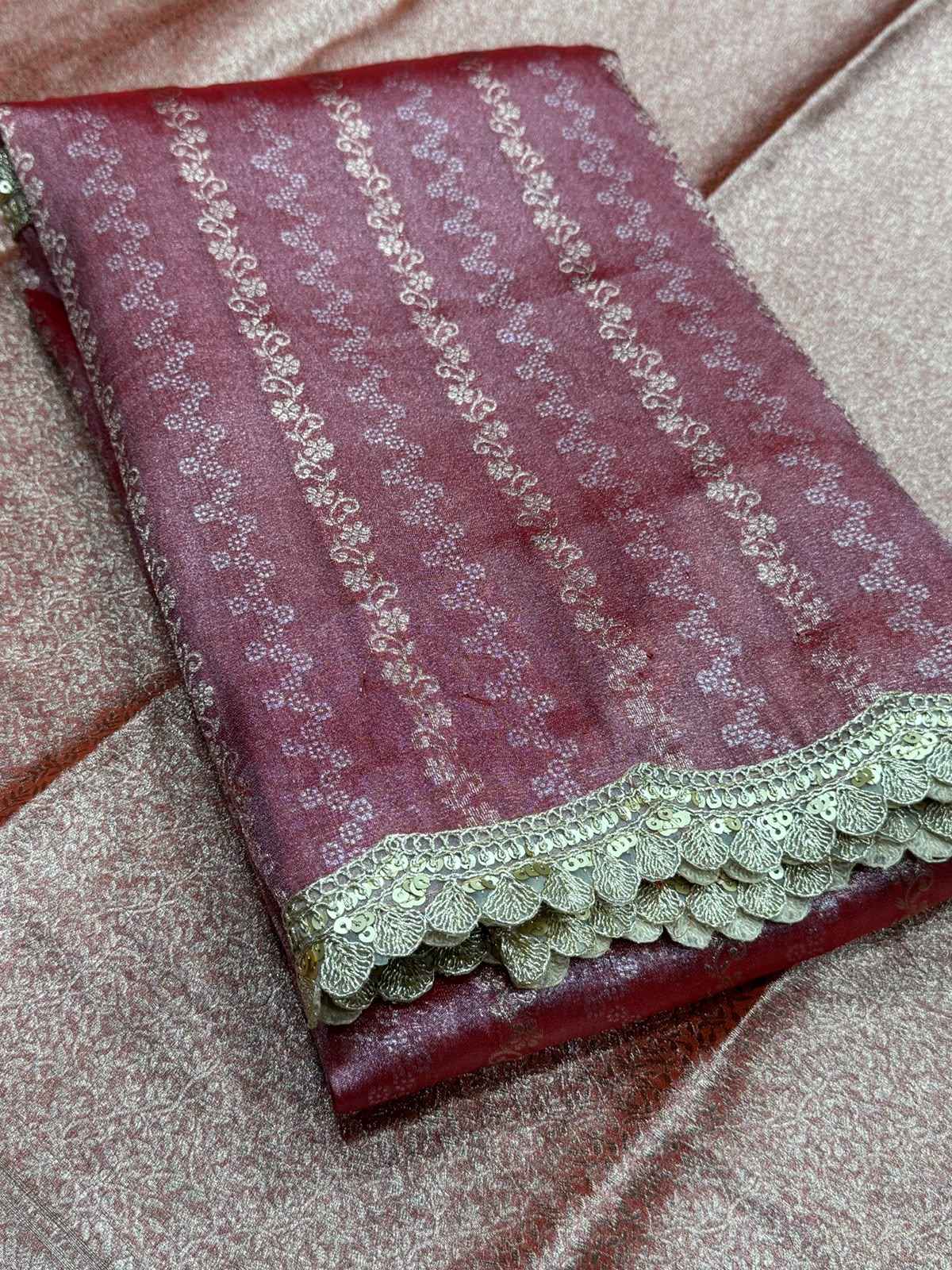 PURE BANARASI MULTI TISSUE SILK ZARI WEAVING SAREE 1