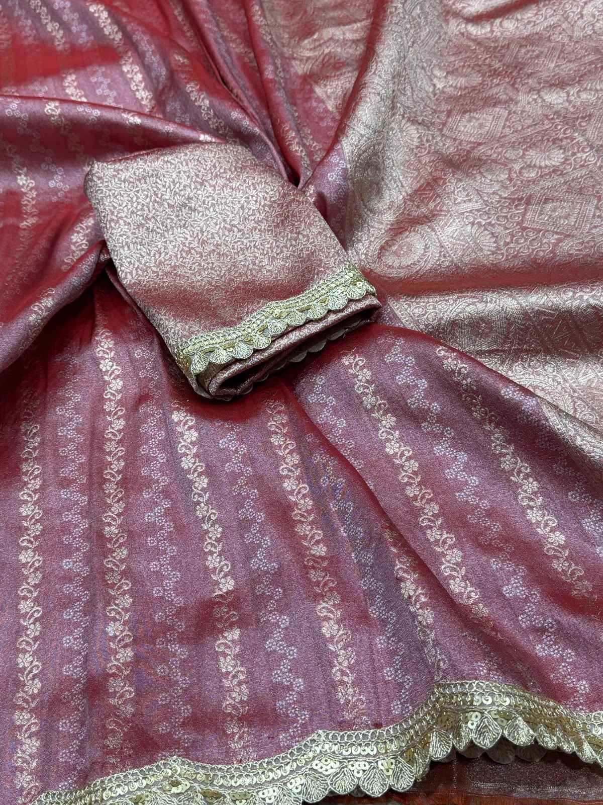 PURE BANARASI MULTI TISSUE SILK ZARI WEAVING SAREE 1