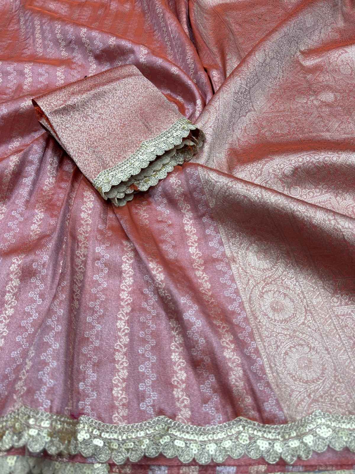 PURE BANARASI MULTI TISSUE SILK ZARI WEAVING SAREE 1
