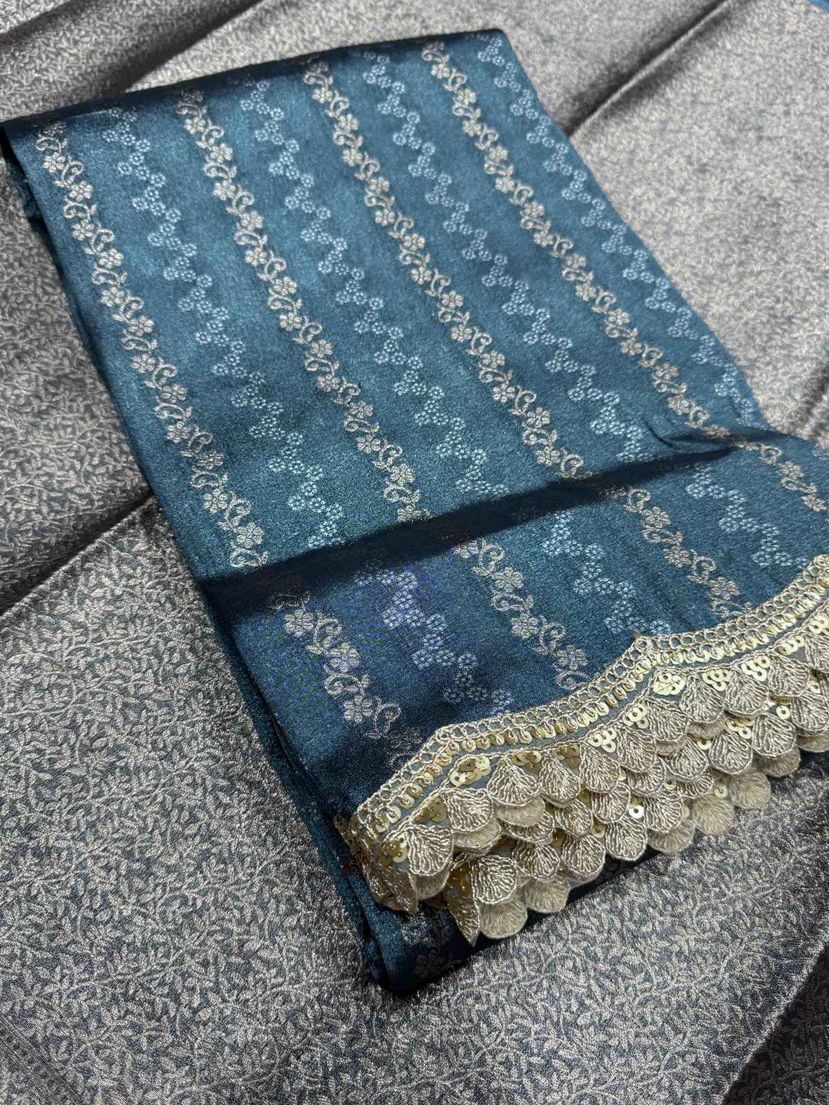PURE BANARASI MULTI TISSUE SILK ZARI WEAVING SAREE 1
