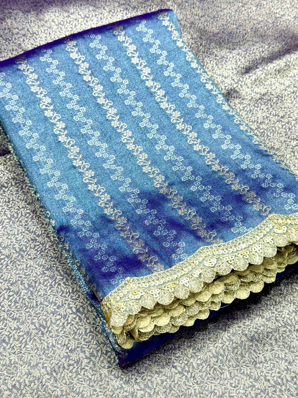 PURE BANARASI MULTI TISSUE SILK ZARI WEAVING SAREE 1