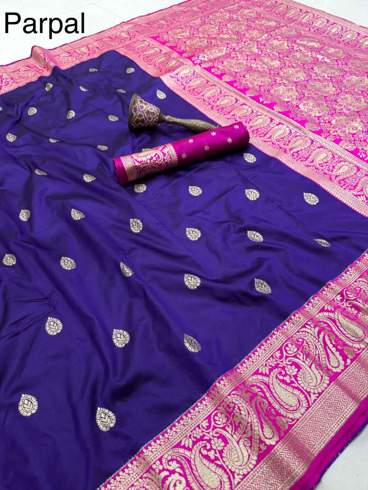 PURE HEAVY BANARASI SILK GOLD JARI WEAVING SAREE 