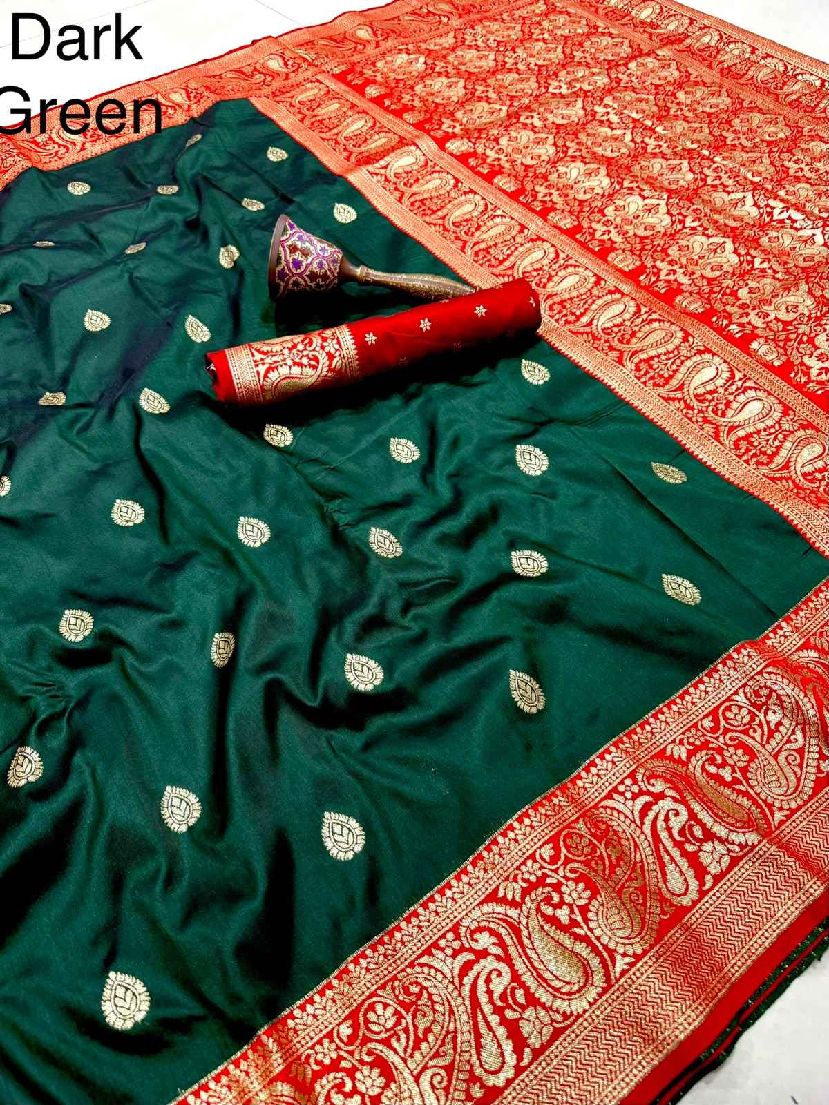 PURE HEAVY BANARASI SILK GOLD JARI WEAVING SAREE 